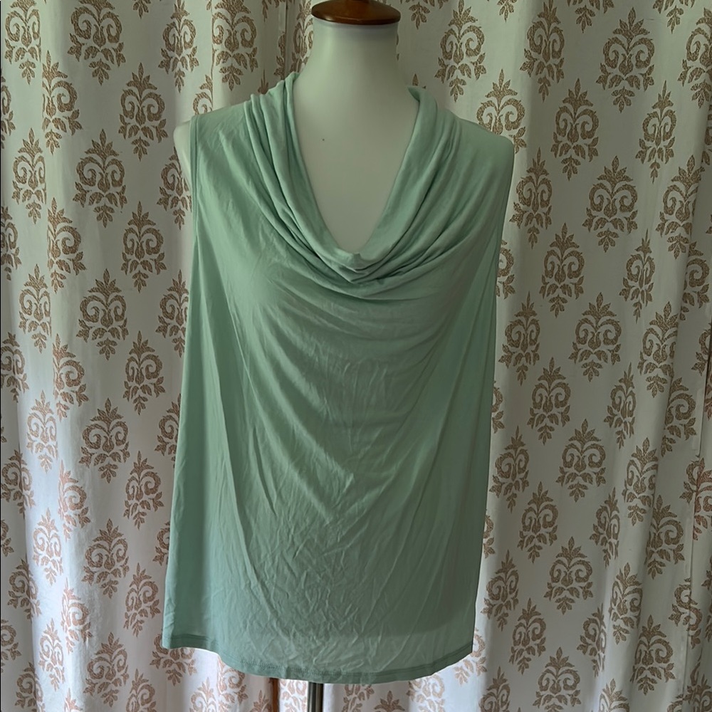 Torrid Soft mint Green Sleeveless drape neck elegant shell top L